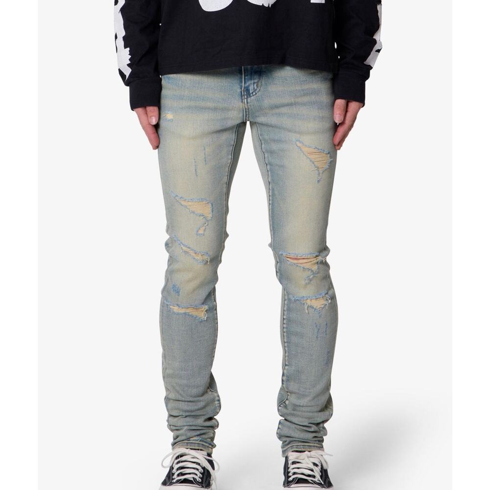 New MNML X565 skinny denim jeans vintage blue
